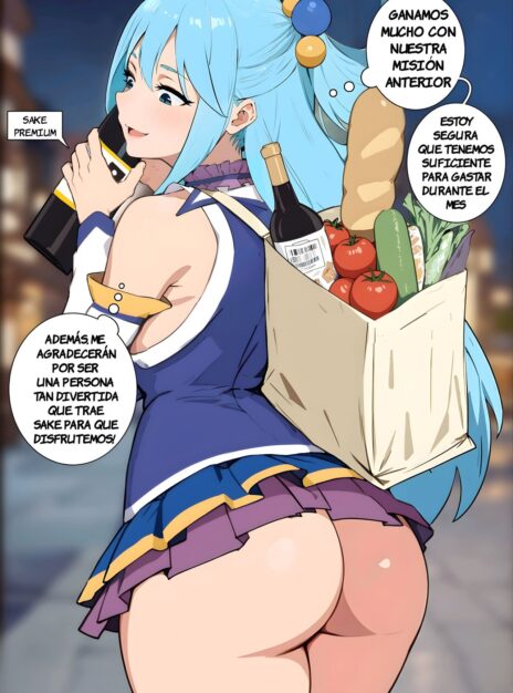 Kazuma castigando a Aqua – Konosuba